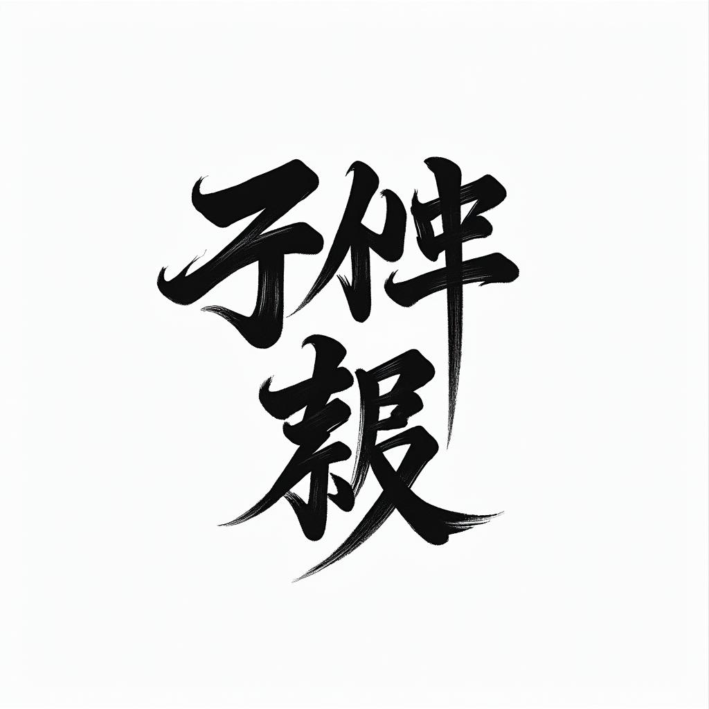 Krafttext-based tattoo, japanese font ultra-realistic, perfectly placed, high-quality font design, photo-realistic shading, 8k, high quality, finely detailed typograph