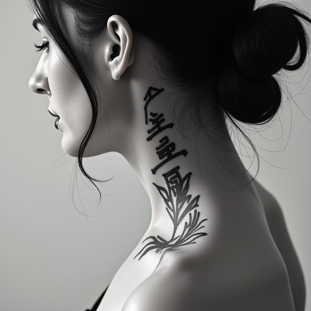 Sagittariustext-based tattoo, japanese font ultra-realistic, perfectly placed, high-quality font design, photo-realistic shading, 8k, high quality, finely detailed typograph - Variation 8
