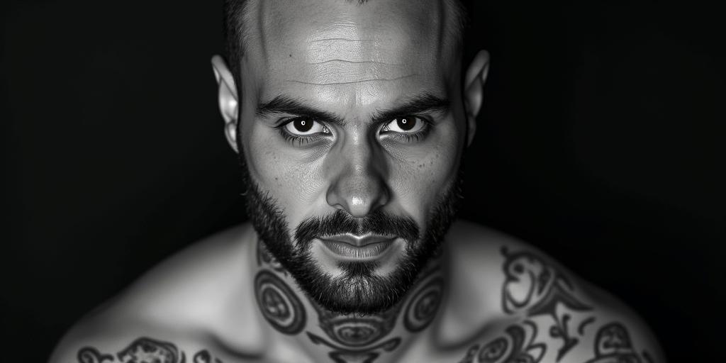 BOSStext-based tattoo, gothic font ultra-realistic, perfectly placed, high-quality font design, photo-realistic shading, 8k, high quality, finely detailed typography - Variation 4