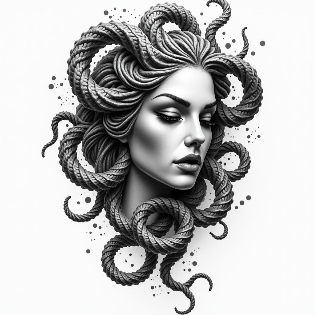 medusahigly detailed tattoo - Variation 19