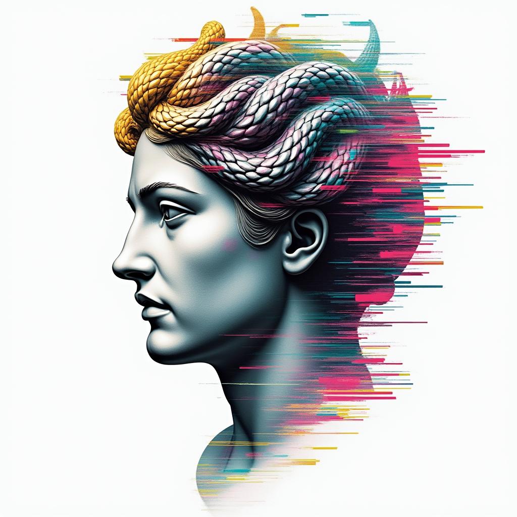 Glitch tattoo example 1