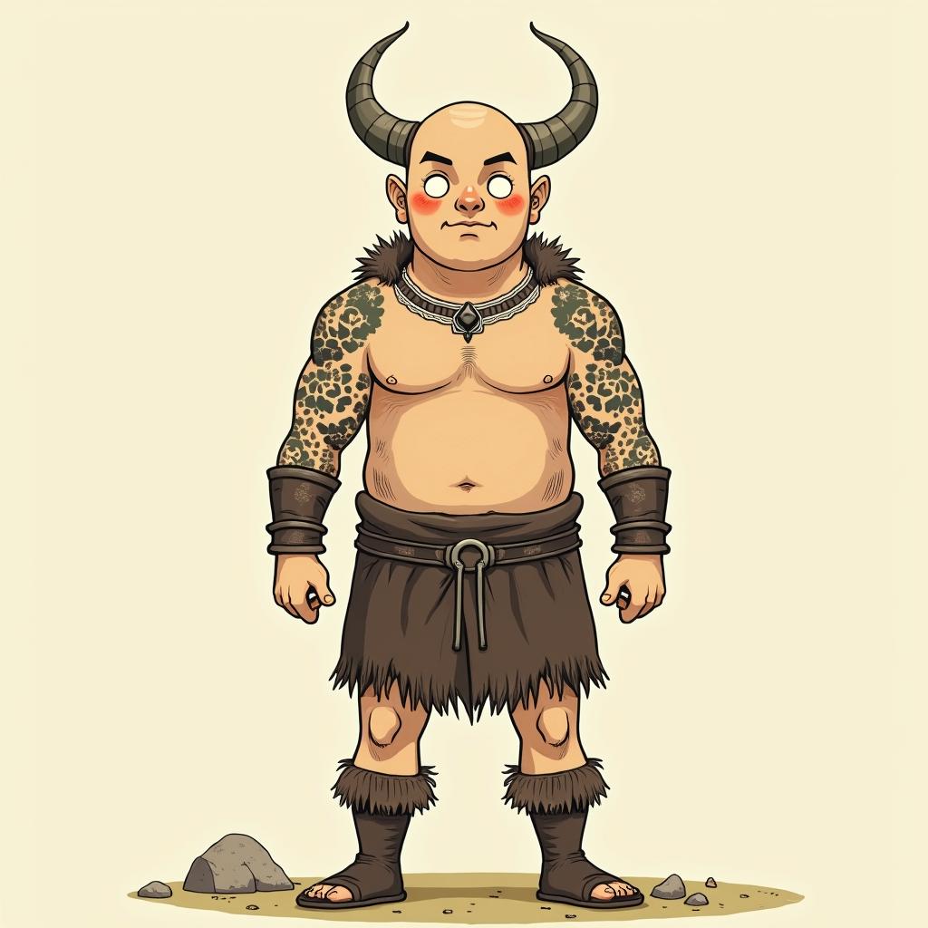 Viking 
Ghibli, Studio Ghibli aesthetic, hand-drawn anime style, retro nostalgic atmosphere, retro soft pastel color palette with earthy tones, retro Japanese cinematic shot, yellow tint effect, bald character, smooth surface, anime shadow 90's anime style