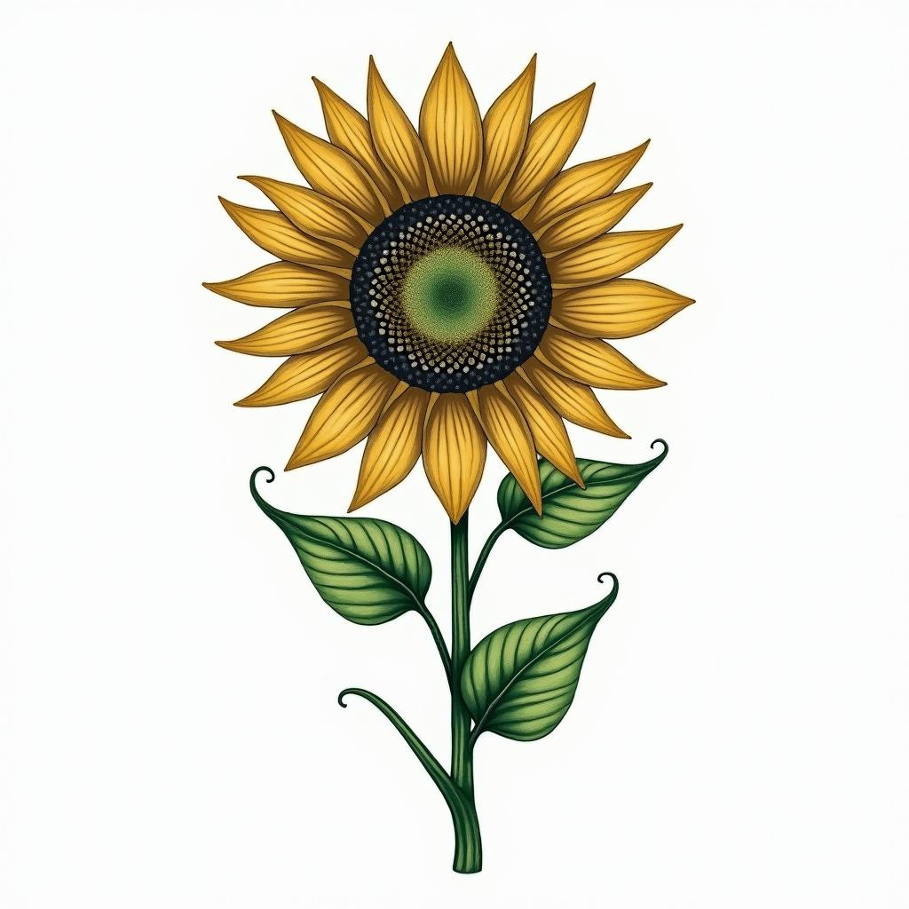 Sunflower tattoo design