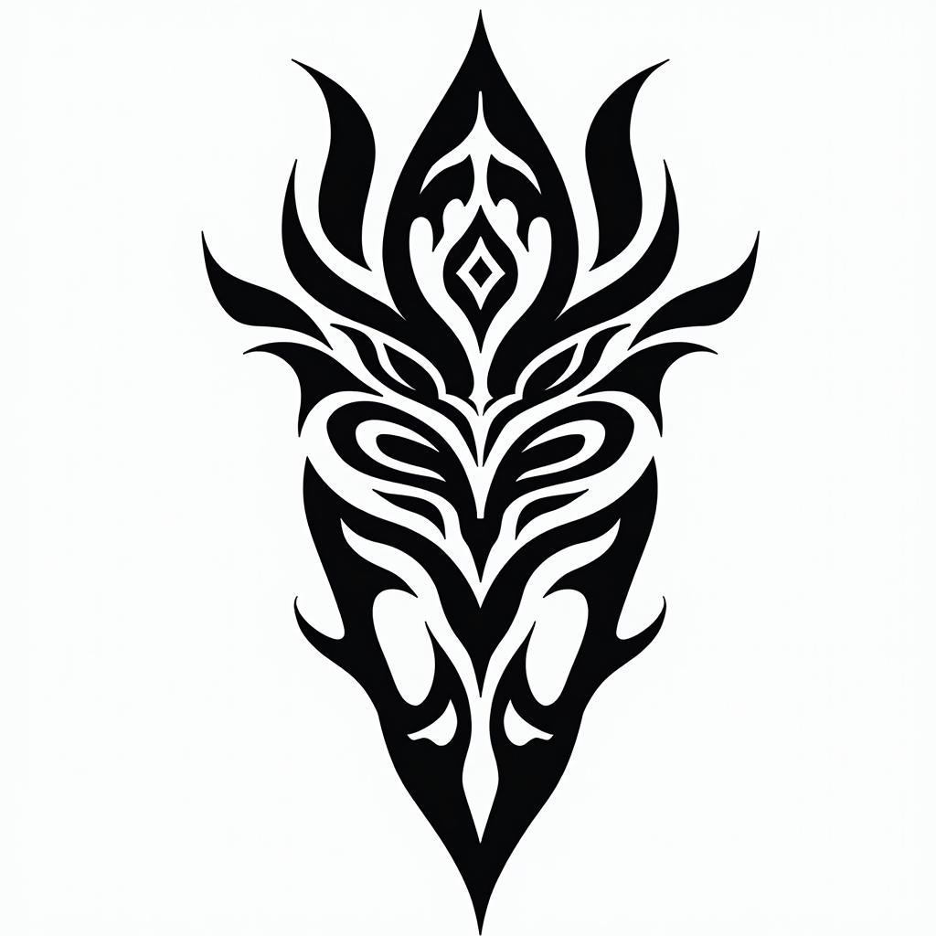 Force courage karatein tribal tattoo style, featuring bold and black geometric shapes, curved lines, intertwine and flow seamlessly, creating a powerful and symbolic design, polynesian and maori styles