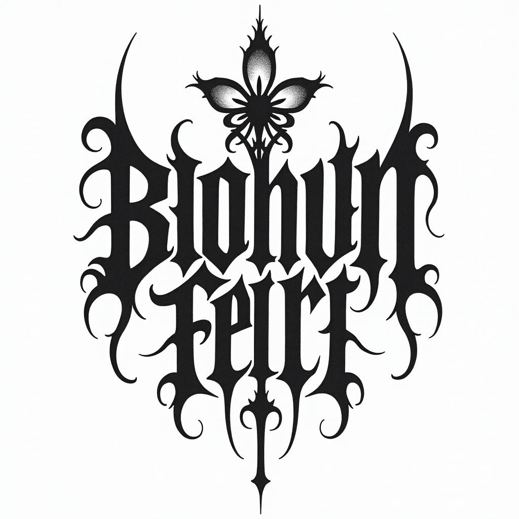 Janine September Berlin 1978text-based tattoo, gothic font ultra-realistic, perfectly placed, high-quality font design, photo-realistic shading, 8k, high quality, finely detailed typography - Variation 4