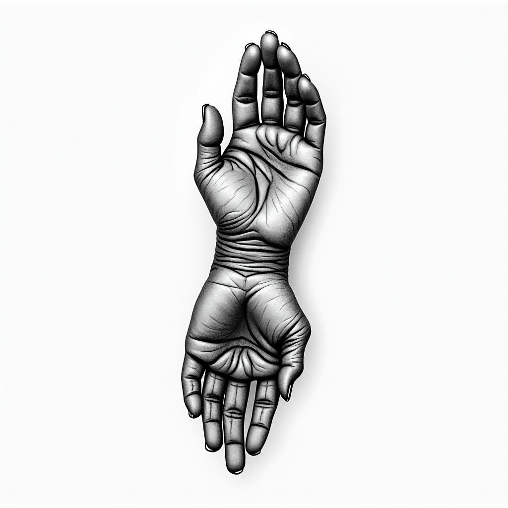 As above so below handshigly detailed tattoo - Variation 6