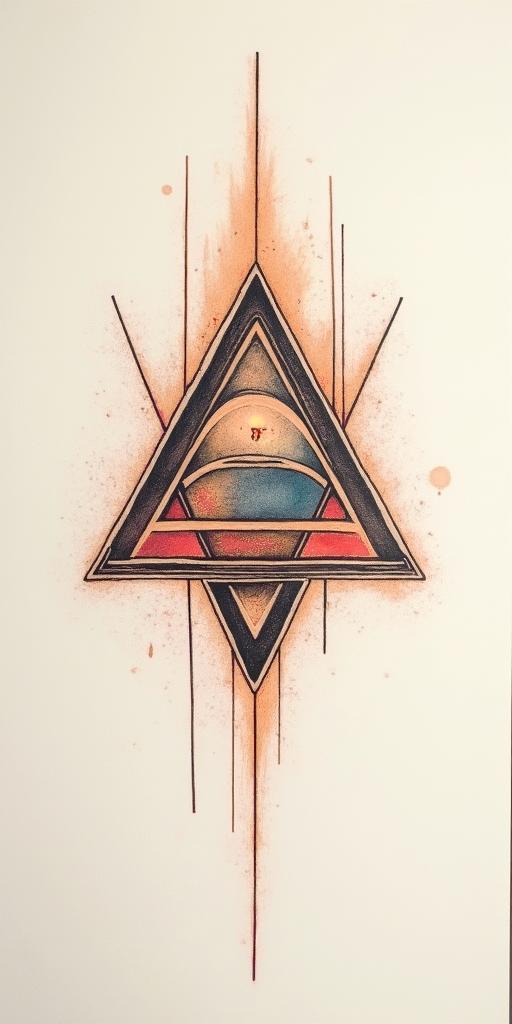 SON NAMED JJ DECEMBER 23 14 CAPRICORN MUSIC EMINEM infinity gamer roblox iphonesin minimalist style tattoo, featuring simple shapes and fine lines, with minimal shading and details, tiny triangles, creating a sense of balance and harmony - Variation 2