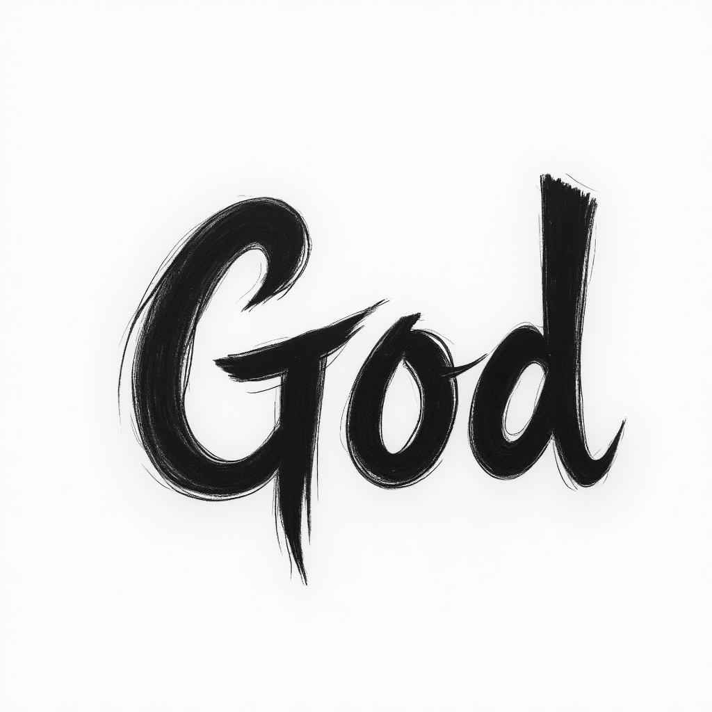 Godtext-based tattoo, japanese font ultra-realistic, perfectly placed, high-quality font design, photo-realistic shading, 8k, high quality, finely detailed typograph - Variation 5