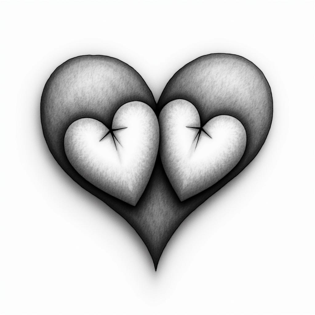 Simple
Three
Hart's with latter's inside RKHhigly detailed tattoo