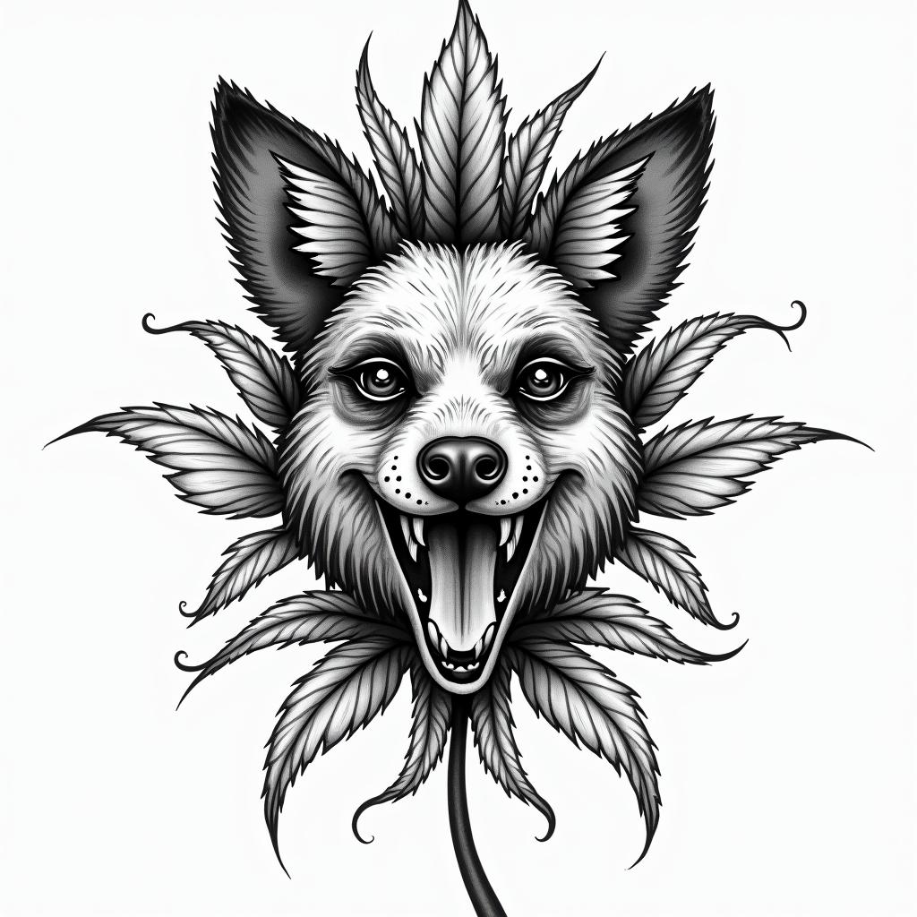 Mexican animal flowerin new school tattoo, pop culture, modern, detailed tattoo, illustrative - Variation 4