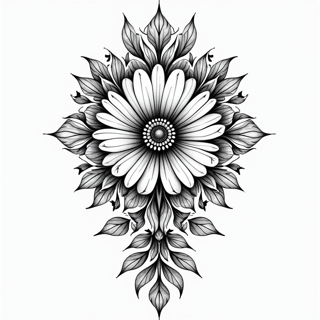 For my son- he was born the 29th October at 8:26pm, his name is Macklin Bruce Tollitt- I would love his birth flower, birth stone and some other featuresin ornamental tattoo style, featuring intricate symmetrical patterns and floral designs, showcasing highly detailed line work and geometric shapes, creating a sense of elegance and balance - Variation 2