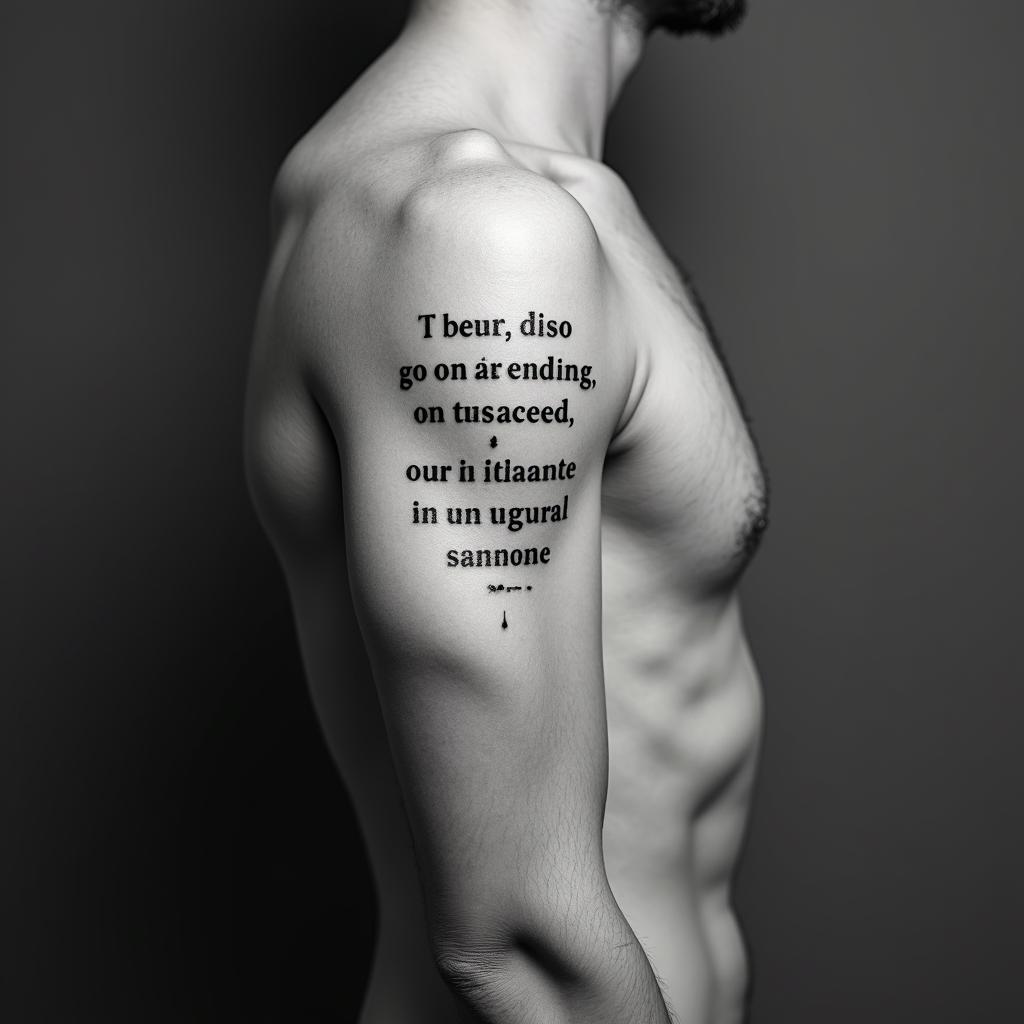 Obsoleteminimalist text-based tattoo, Monospace font ultra-realistic, perfectly placed, high-quality font design, photo-realistic shading, 8k, high quality, finely detailed typograph