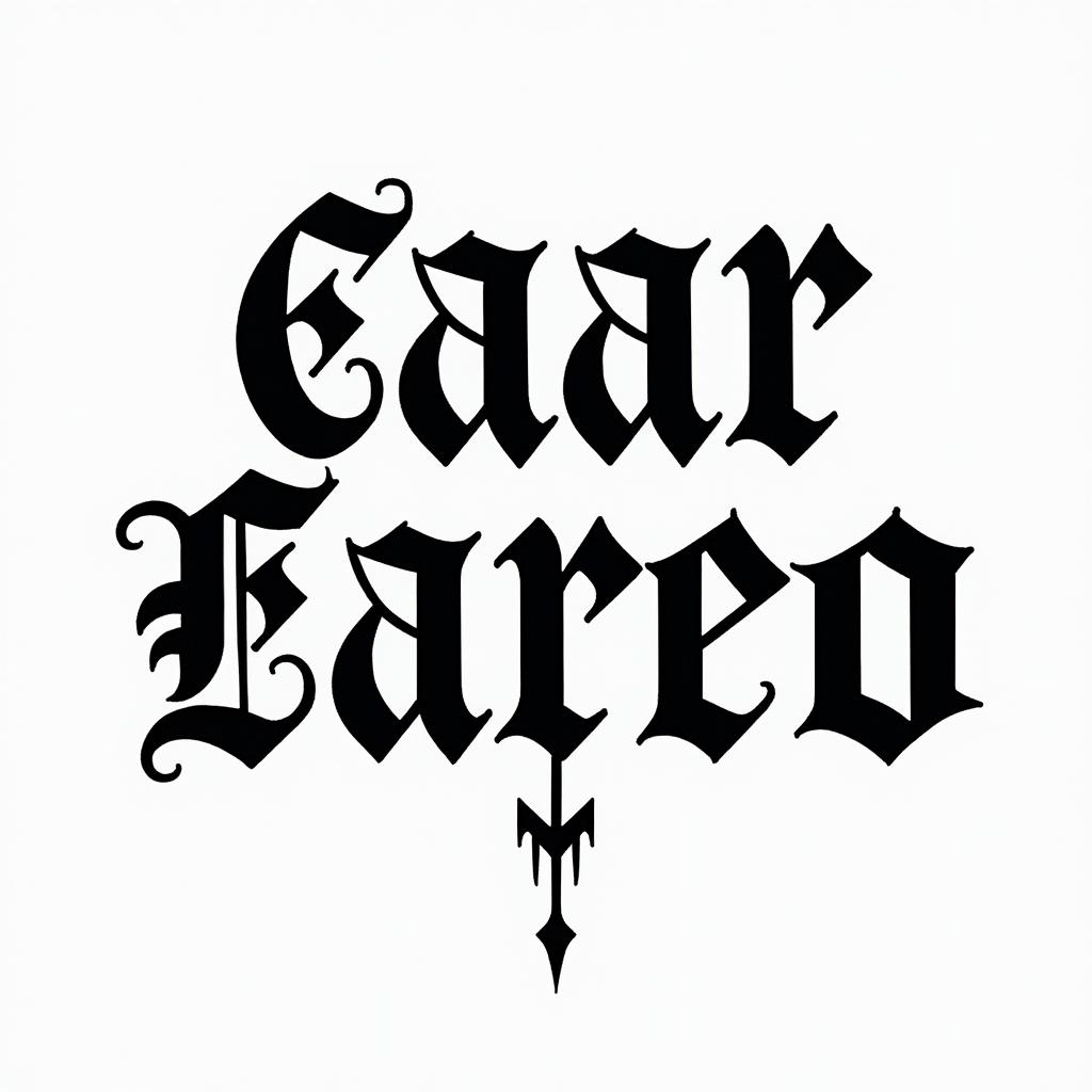 Brian, verseau, Yvelinestext-based tattoo, gothic font ultra-realistic, perfectly placed, high-quality font design, photo-realistic shading, 8k, high quality, finely detailed typography - Variation 2