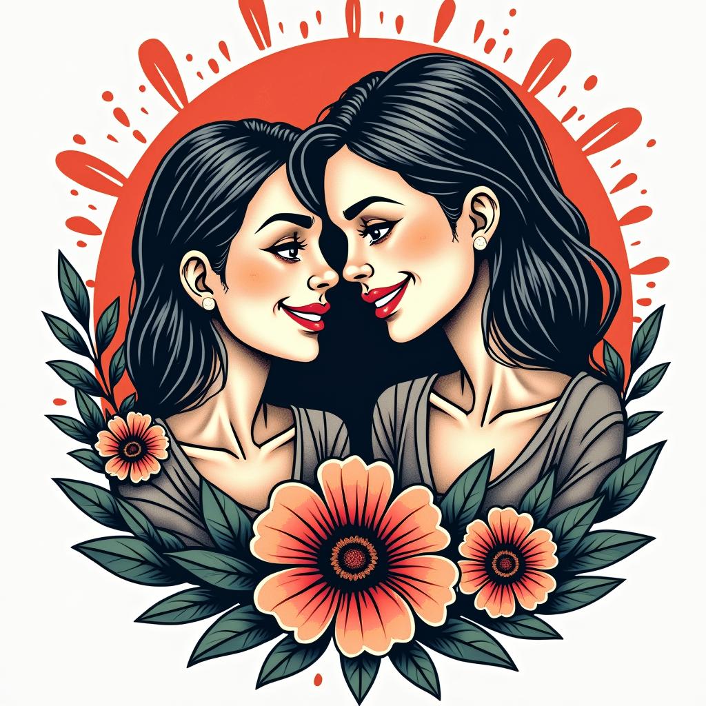Pharmaceutical professional, 3 children, love animals and nature.in pop art style tattoo, featuring bold and vibrant colors, exaggerated outlines, iconic imagery, inspired by comic books and speech bubbles, comic book characters, retro pop culture - Variation 3