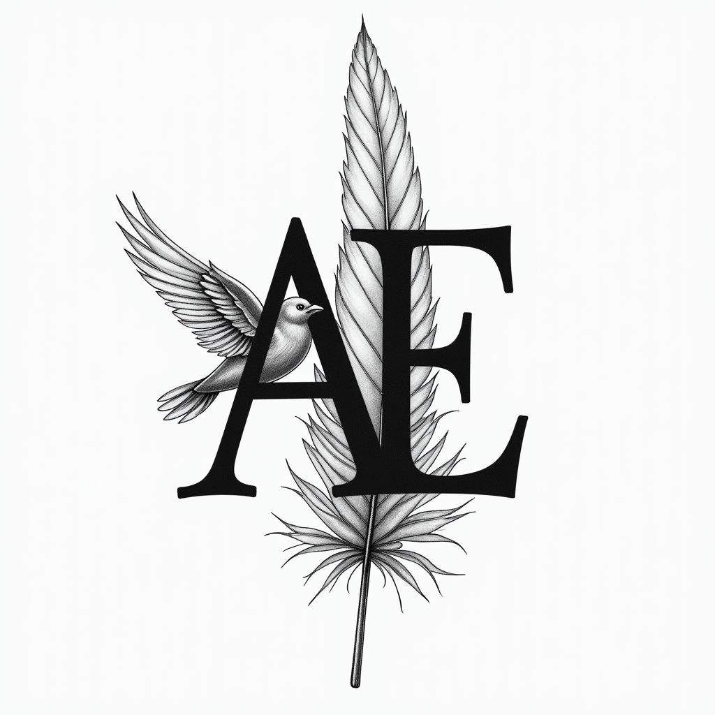 Feather tattoo design