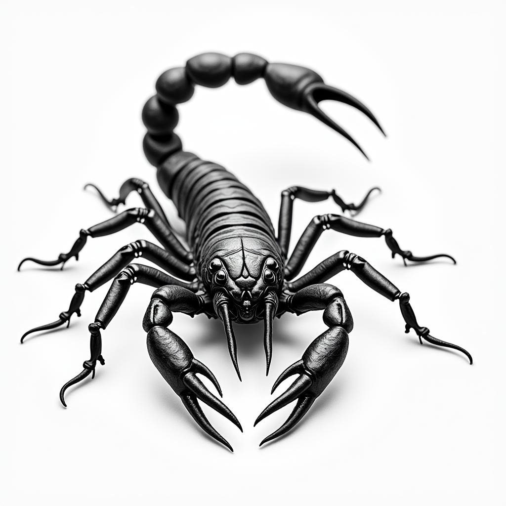Scorpion with sharp, detailed clawshigly detailed tattoo - Variation 33