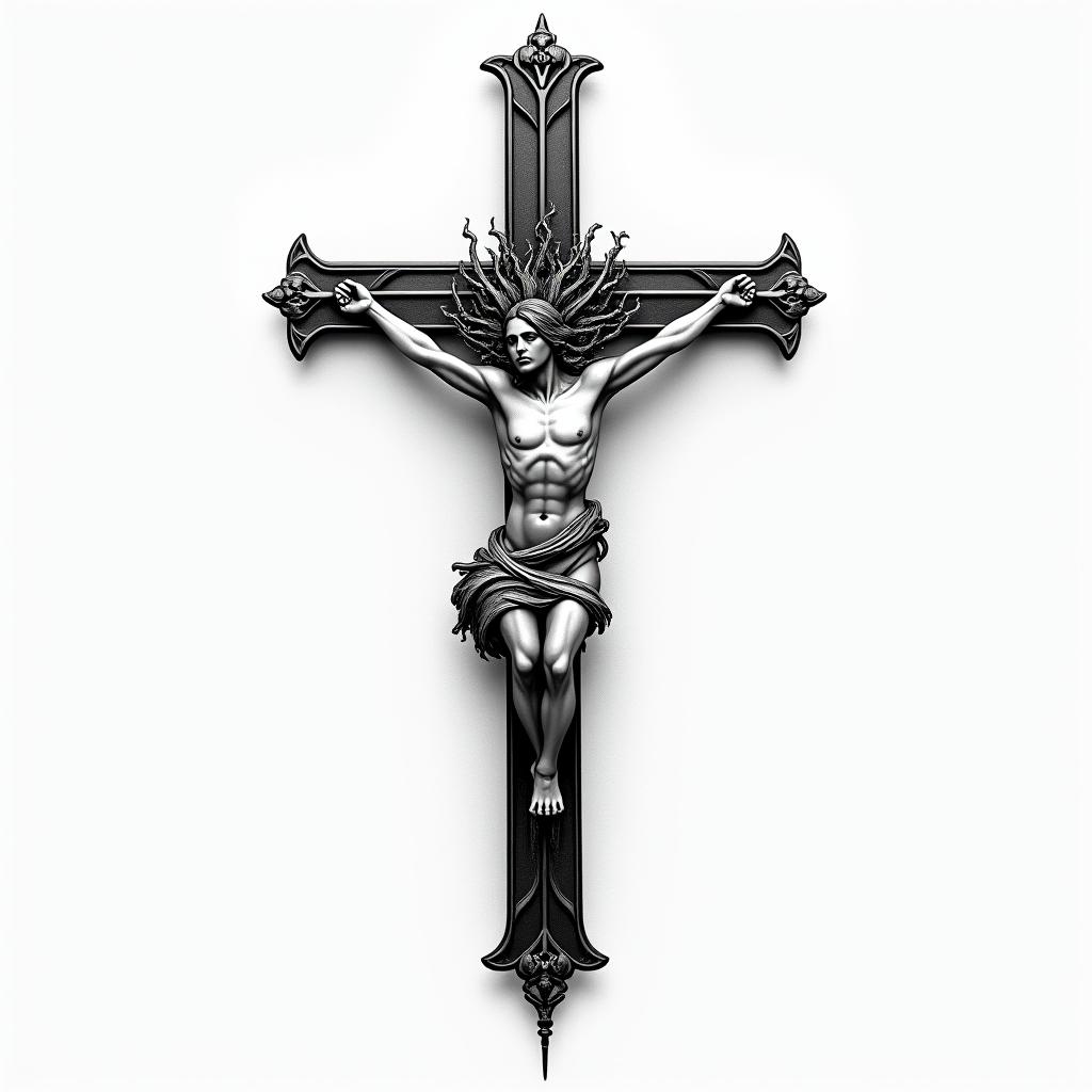 Crosshigly detailed tattoo - Variation 14