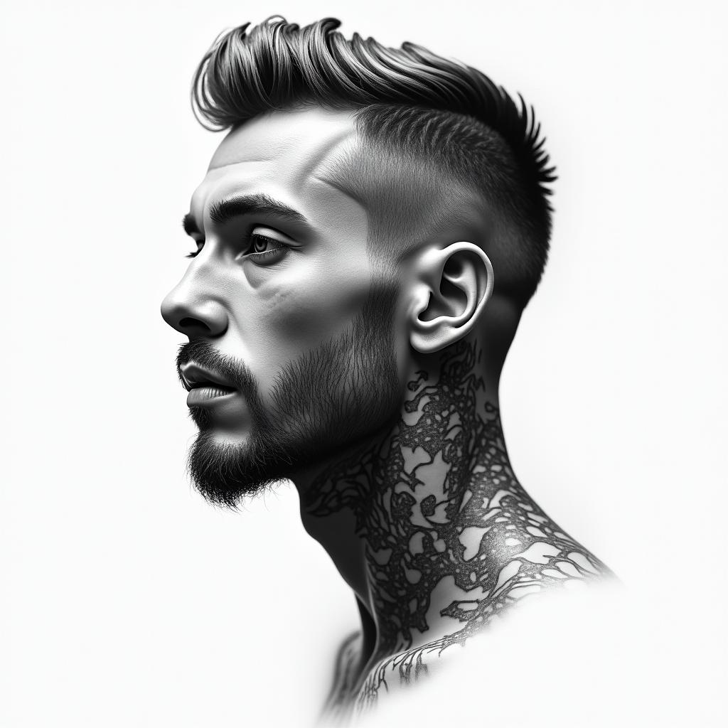 M Pokorain realism tattoo style, featuring a highly detailed, lifelike, capturing every detail, photorealistic, ultra realistic, intricate shading, smooth and sharp, - Variation 4