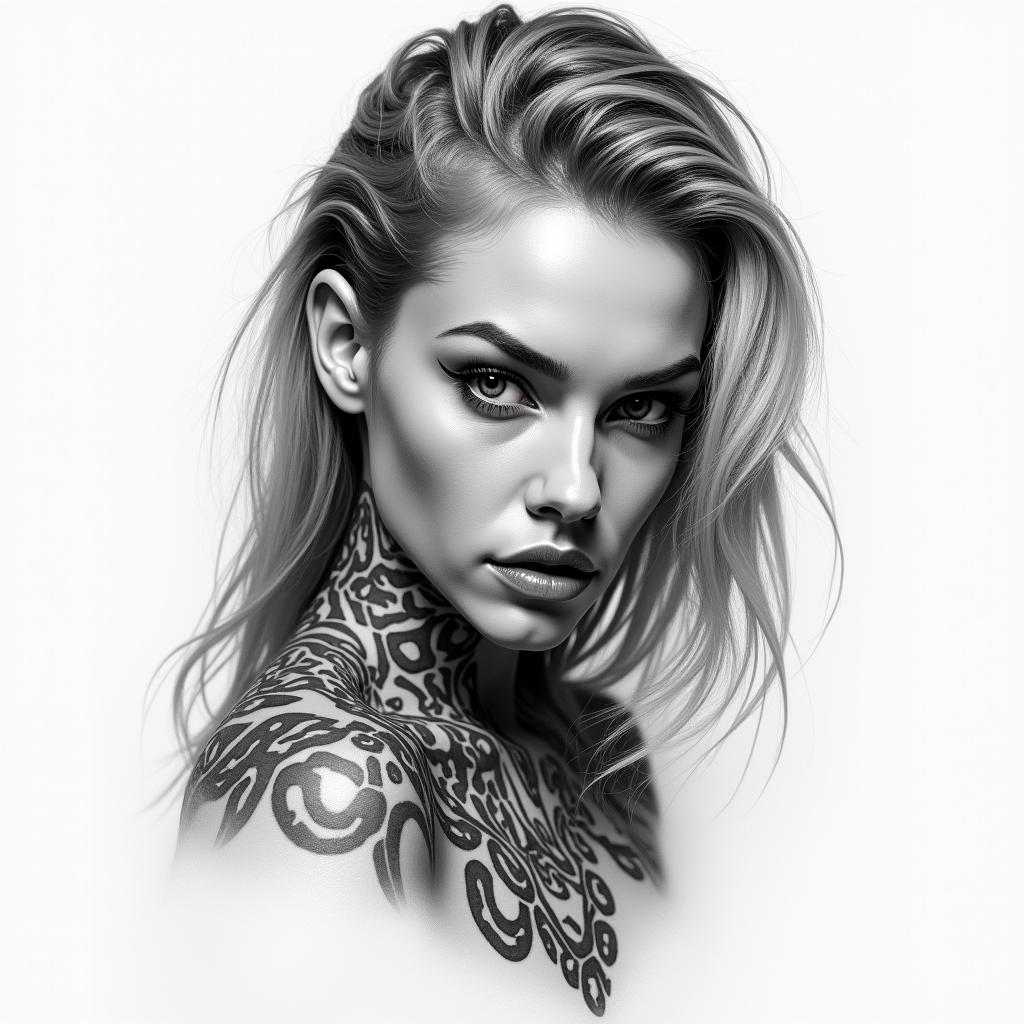 M Pokorain realism tattoo style, featuring a highly detailed, lifelike, capturing every detail, photorealistic, ultra realistic, intricate shading, smooth and sharp, - Variation 3