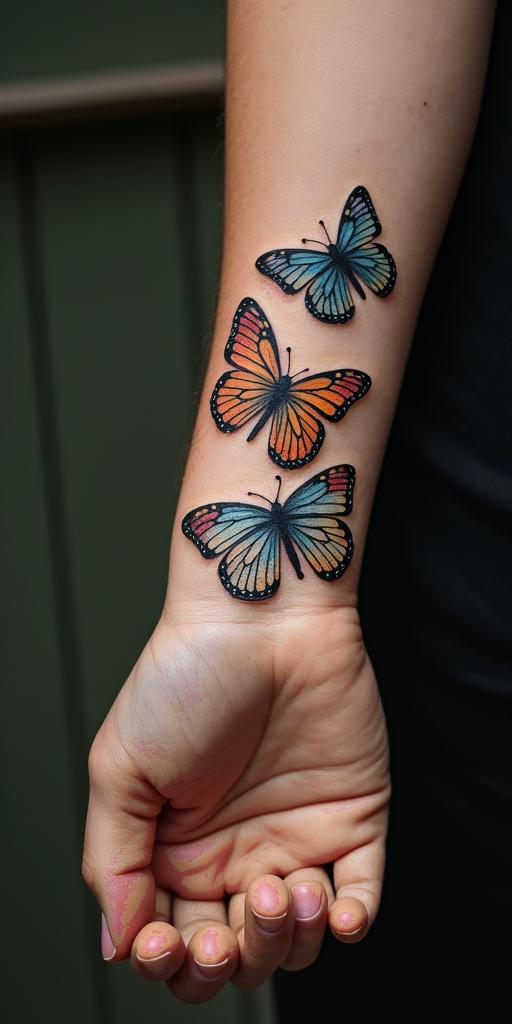 Fairies, butterflies,flowers, quotesin bohemian style tattoo, 8k