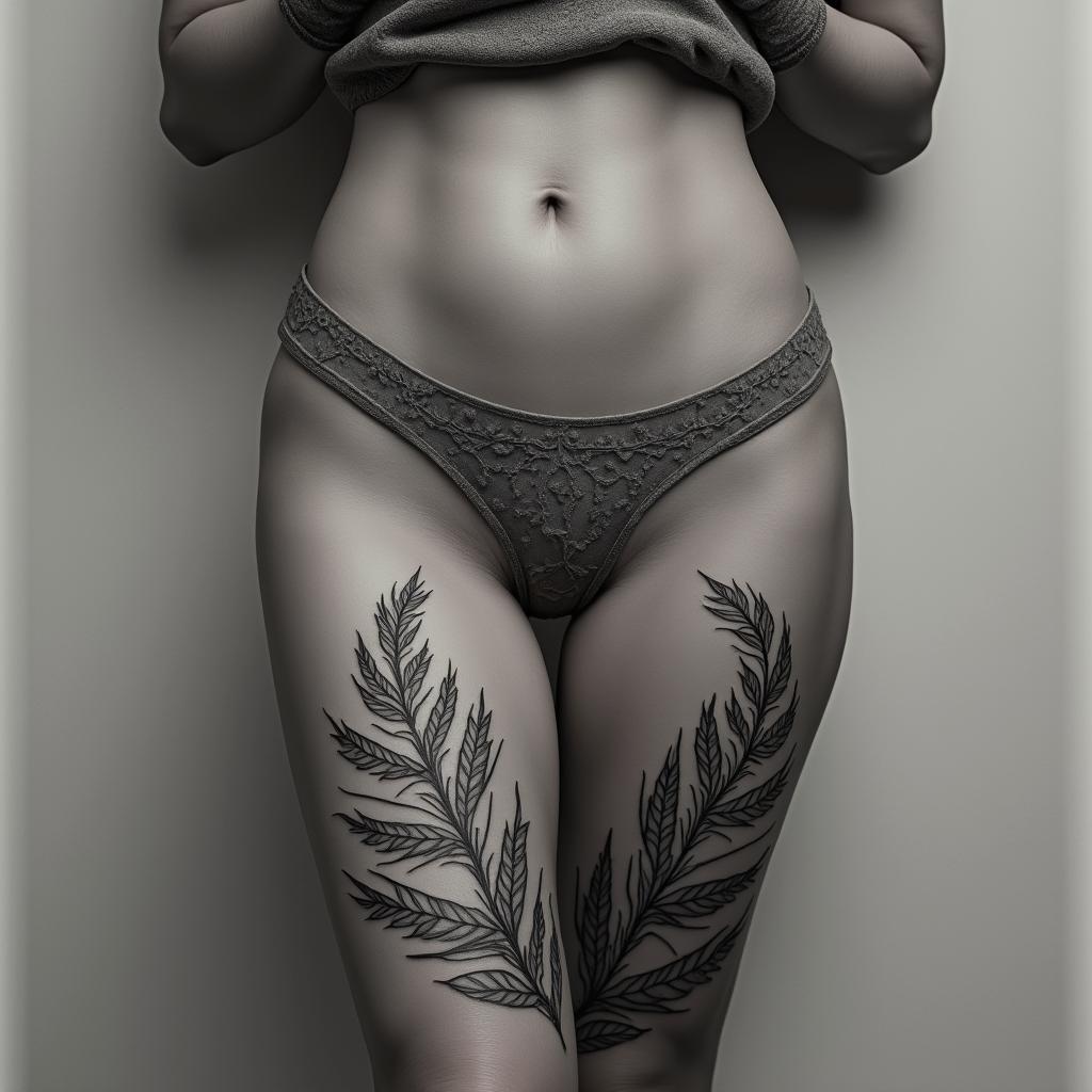 Fernsin portrait tattoo style, featuring a highly realistic and detailed depiction  - Variation 3