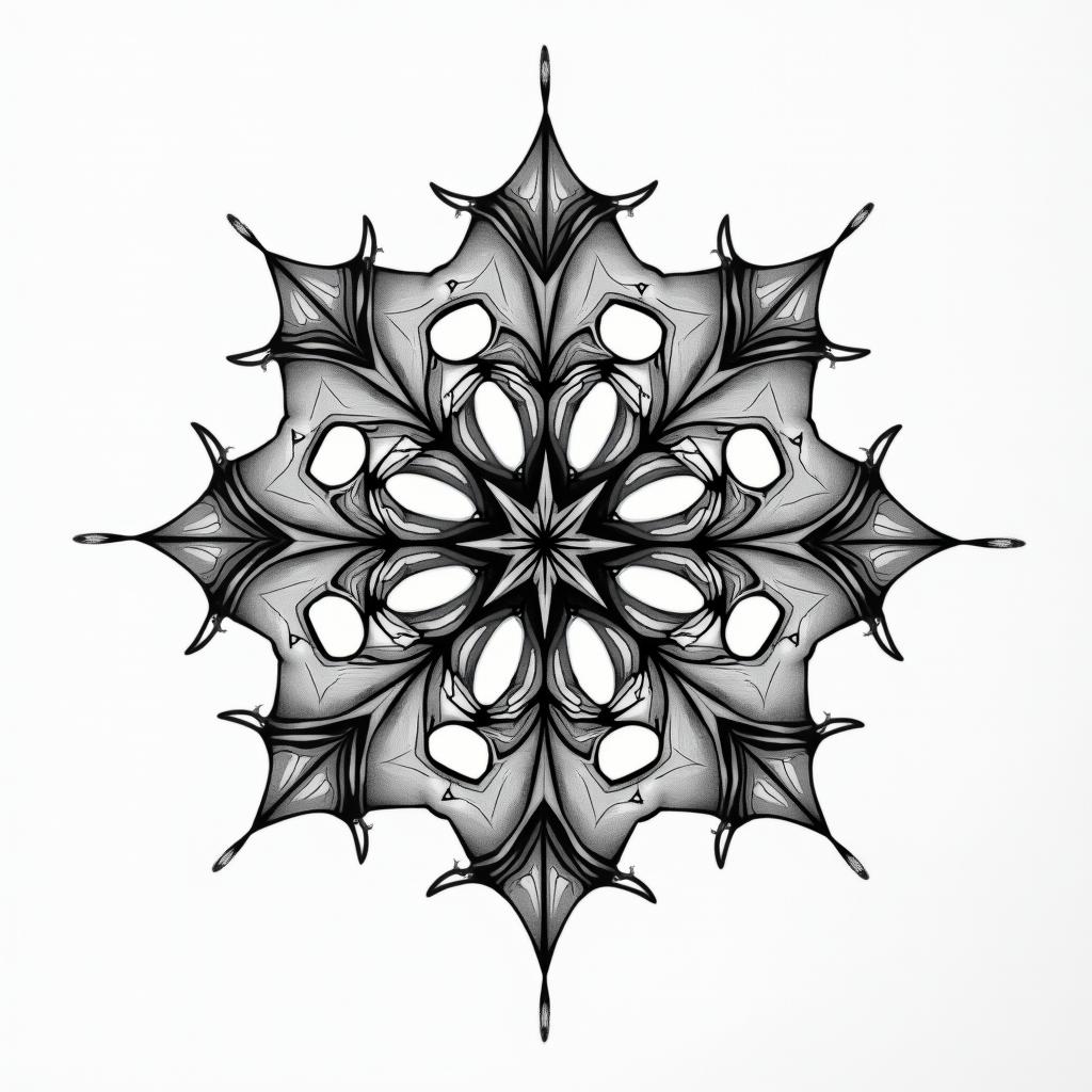My brother, whose name is Yanis, passed away in a motorcycle accident. He is a Gemini, and I would like to get a simple and discreet tattoo in his memory. in geometric style tattoo, blending hexagons, mandala-inspired patterns, symmetrical and fractal design, clean lines, sharp angles - Variation 2