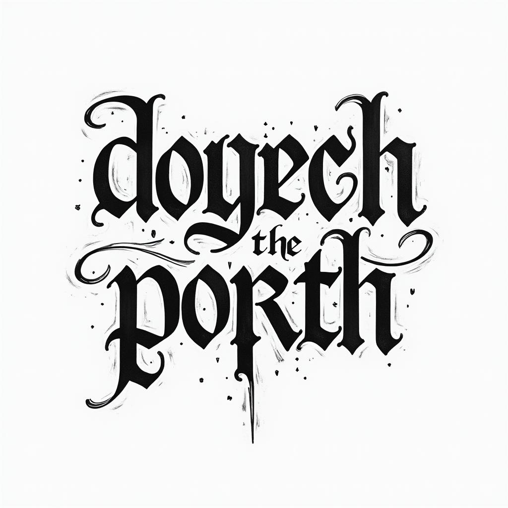 Date of birth( 09-24-1990text-based tattoo, gothic font ultra-realistic, perfectly placed, high-quality font design, photo-realistic shading, 8k, high quality, finely detailed typography - Variation 3