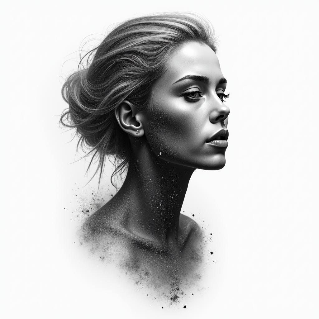 Galaxyin realism tattoo style, featuring a highly detailed, lifelike, capturing every detail, photorealistic, ultra realistic, intricate shading, smooth and sharp,