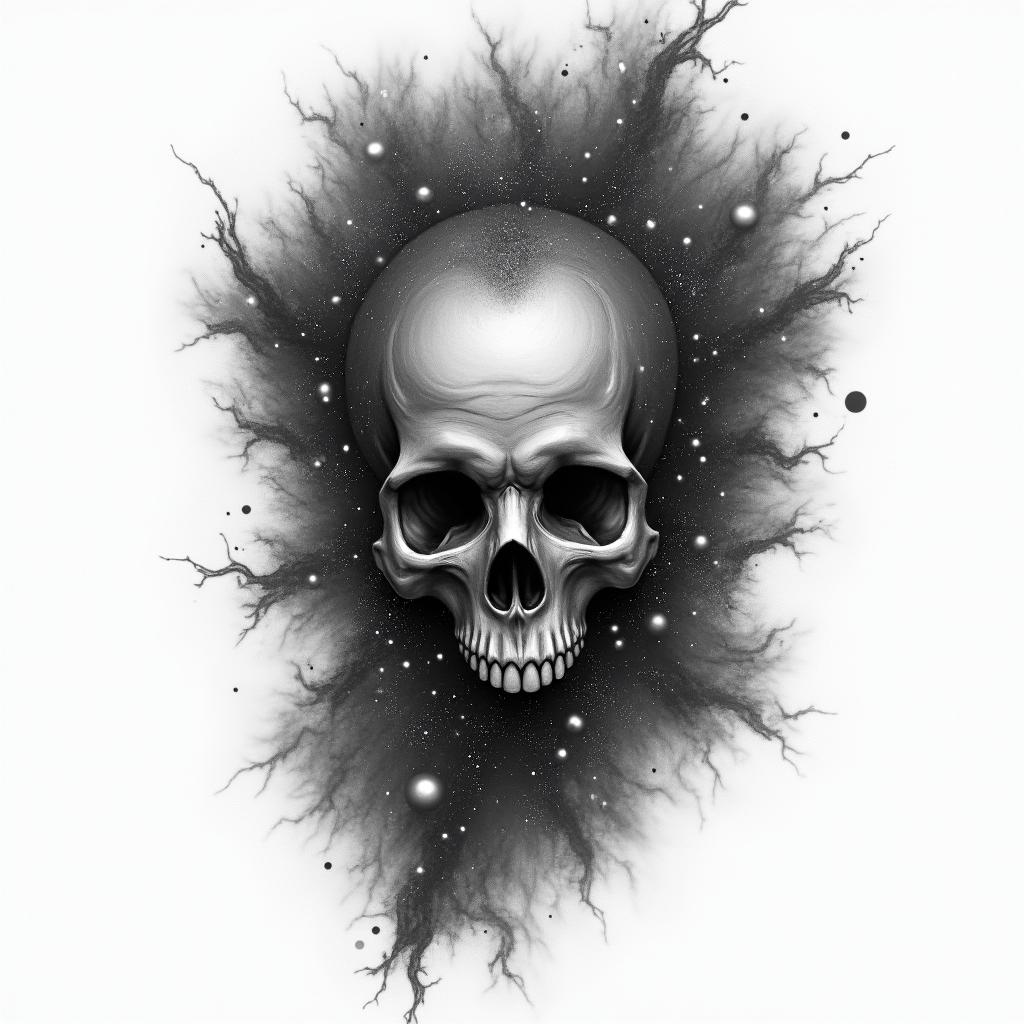 Galaxyin realism tattoo style, featuring a highly detailed, lifelike, capturing every detail, photorealistic, ultra realistic, intricate shading, smooth and sharp, - Variation 3