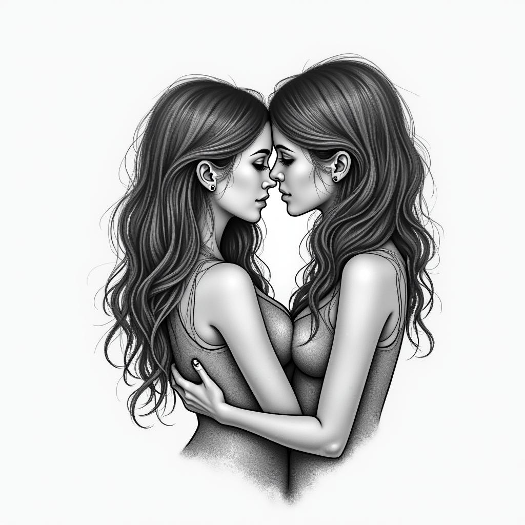 I want to get a tattoo with my sister, we have a very close bond, she chose my name and always looked after me when I was a baby, and to this day I can always count on her, we love each other very much and I always say that she is my soulmate.higly detailed tattoo - Variation 6