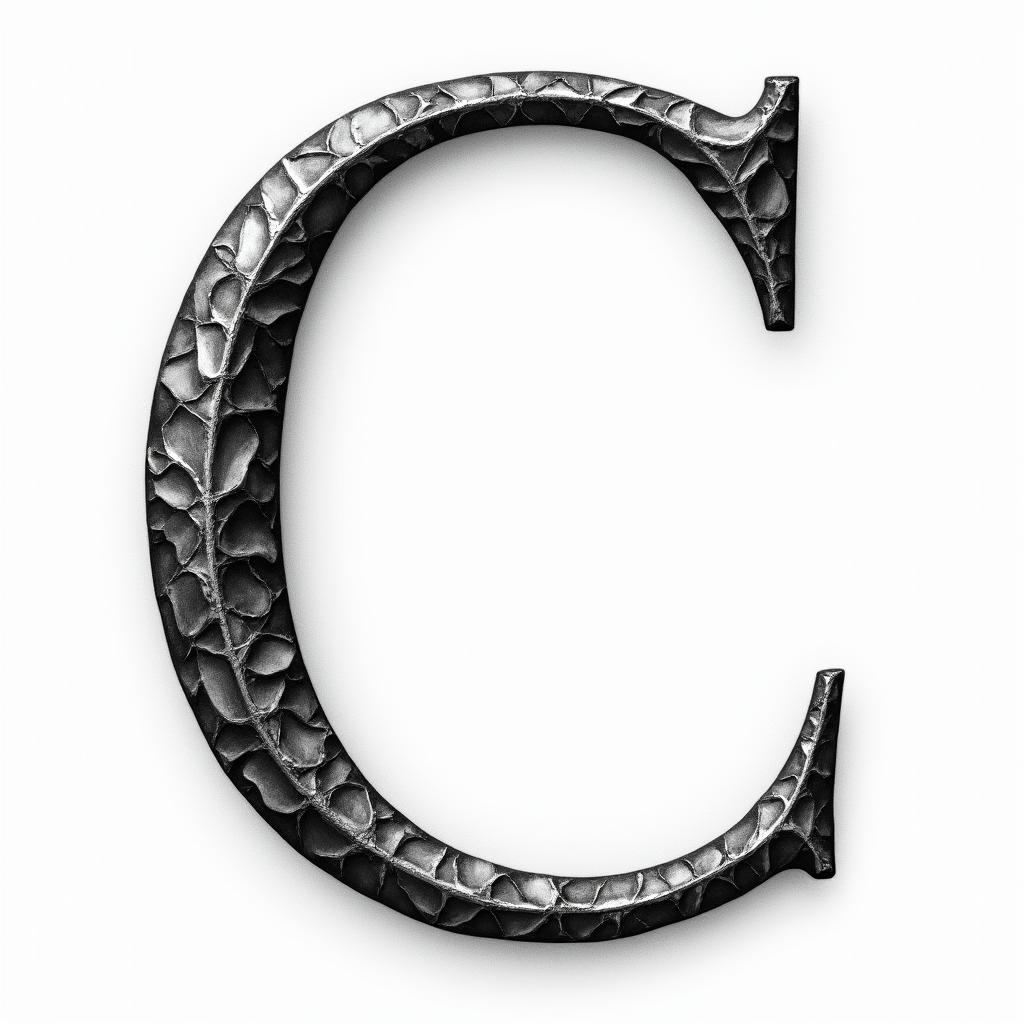 I want a capital C with the names Adrien, Andréa, and Leandro inside, in black and white.higly detailed tattoo - Variation 3