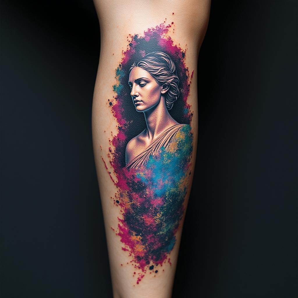 Glitch tattoo example 1