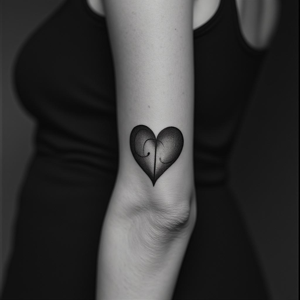 Heart break pain giving up tiredin bohemian style tattoo, 8k