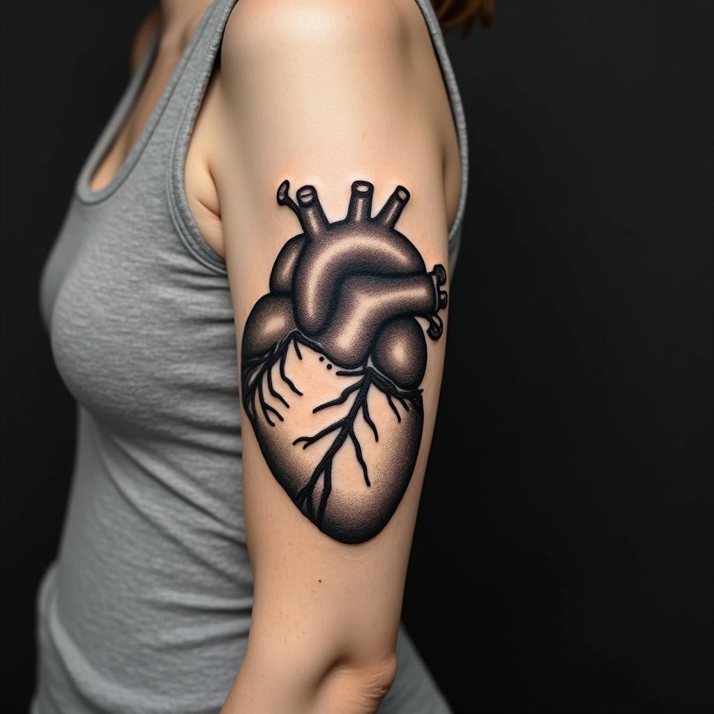 Heart break pain giving up tiredin 8-bit tattoo style, minimalistic pixel style tattoo, pixel art with simplified shapes and retro gaming visuals, inspired by 8-bit pixel based detailing - Variation 3