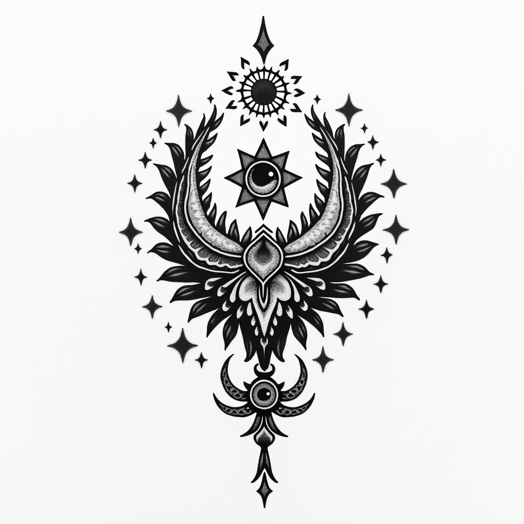 Brianna loves you, your dad.in spiritual symbols tattoo style, featuring an intricate design incorporating elements, Hamsa hand, third eye, minimalist composition