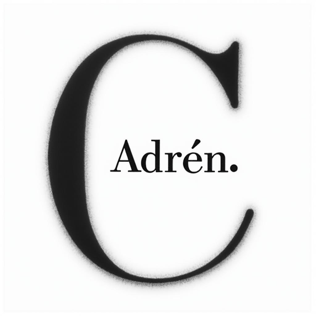 I want a simple uppercase C without too much detail with the names Adrien, Andréa, and Leandro inside, in black and white, feminine and simple.minimalist text-based tattoo, Monospace font ultra-realistic, perfectly placed, high-quality font design, photo-realistic shading, 8k, high quality, finely detailed typograph - Variation 3