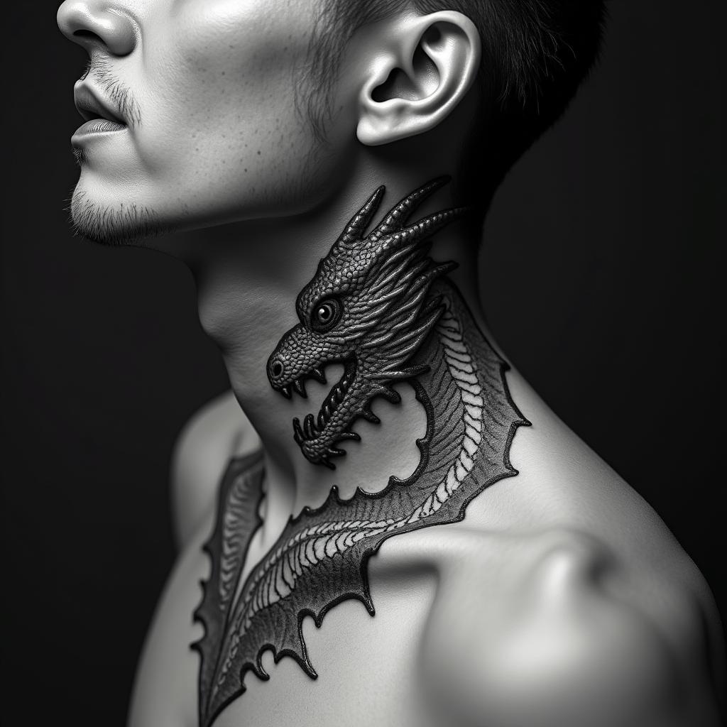 Dragon evilhigly detailed tattoo - Variation 8