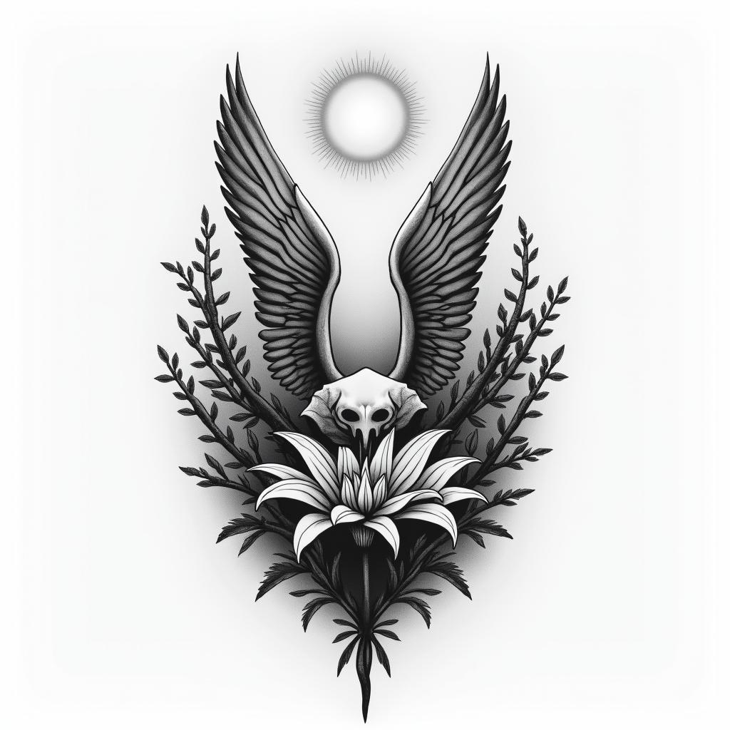 A place of calm and peacehigly detailed tattoo