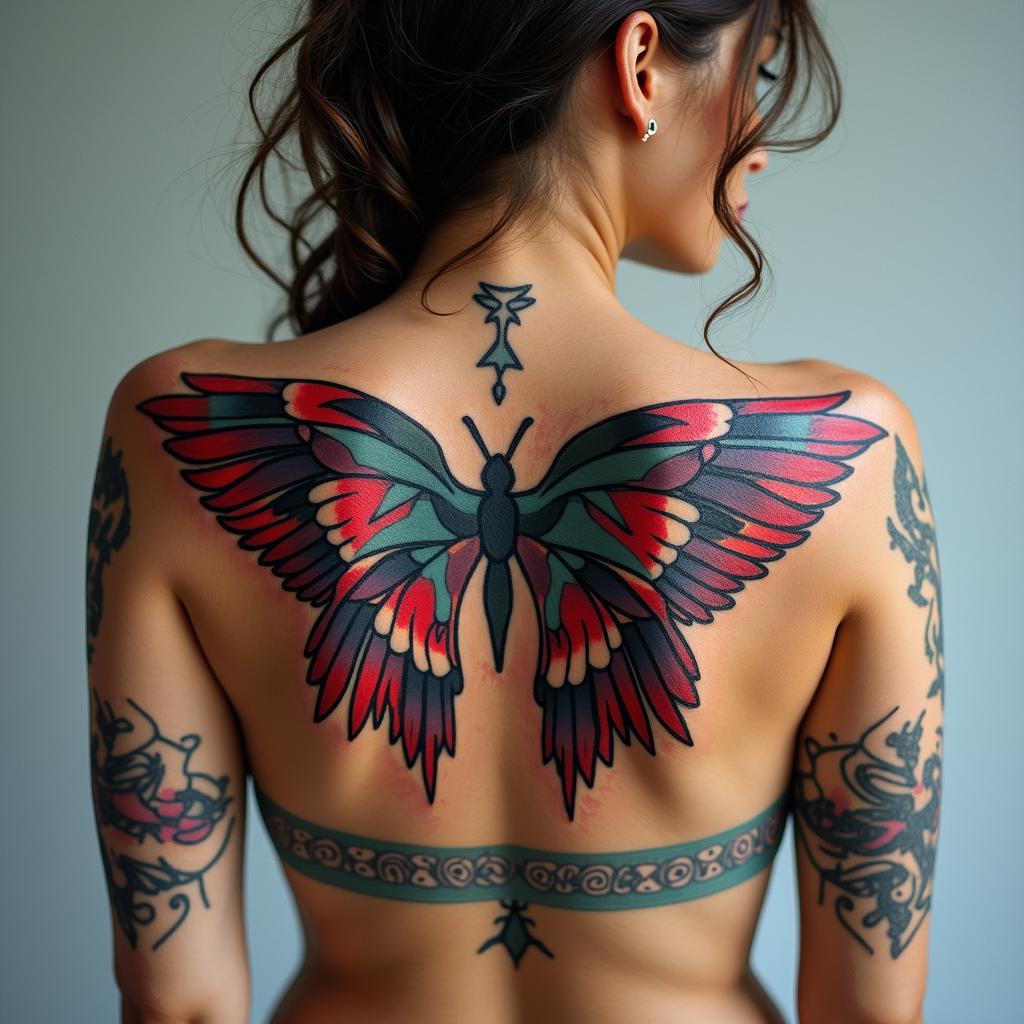 Nichole Farrell, 18/08/1988, Leoin graffiti style tattoo, featuring bold and dynamic street art elements, spray-paint texture with exaggerated lines and expressive, chaotic brushstrokes, intricate lettering incorporated with graffiti tags, symbols like hearts, stars, and wings - Variation 2