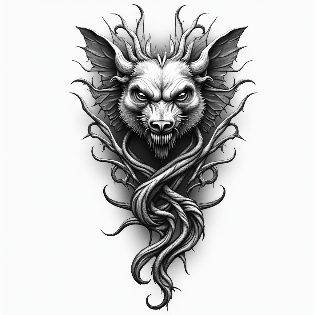 Huginhigly detailed tattoo