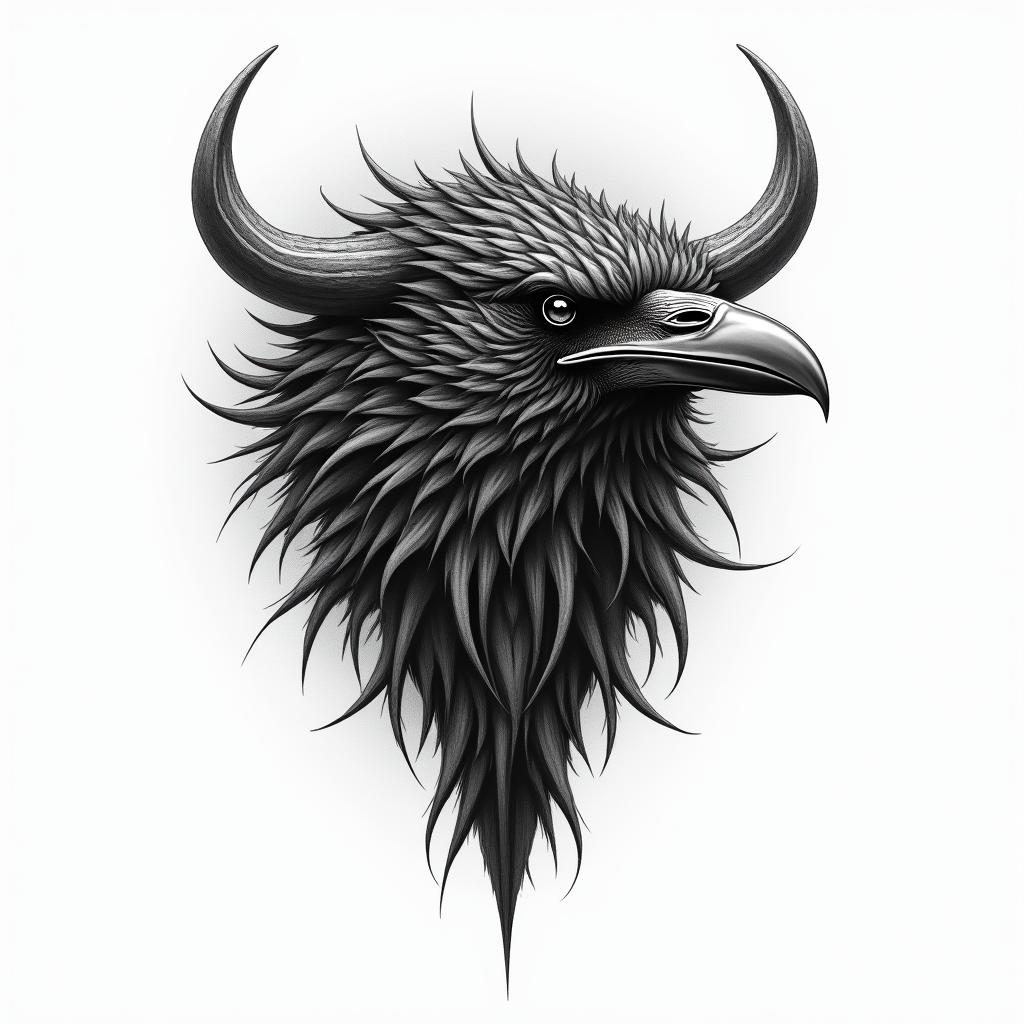 Raven tattoo design