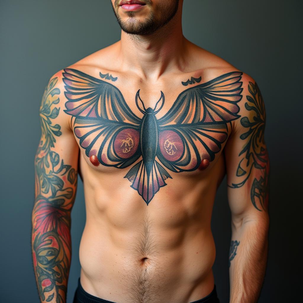 Eric Colbung, 19/06/1990, Gemini, Perth Australiain new school tattoo, pop culture, modern, detailed tattoo, illustrative - Variation 2