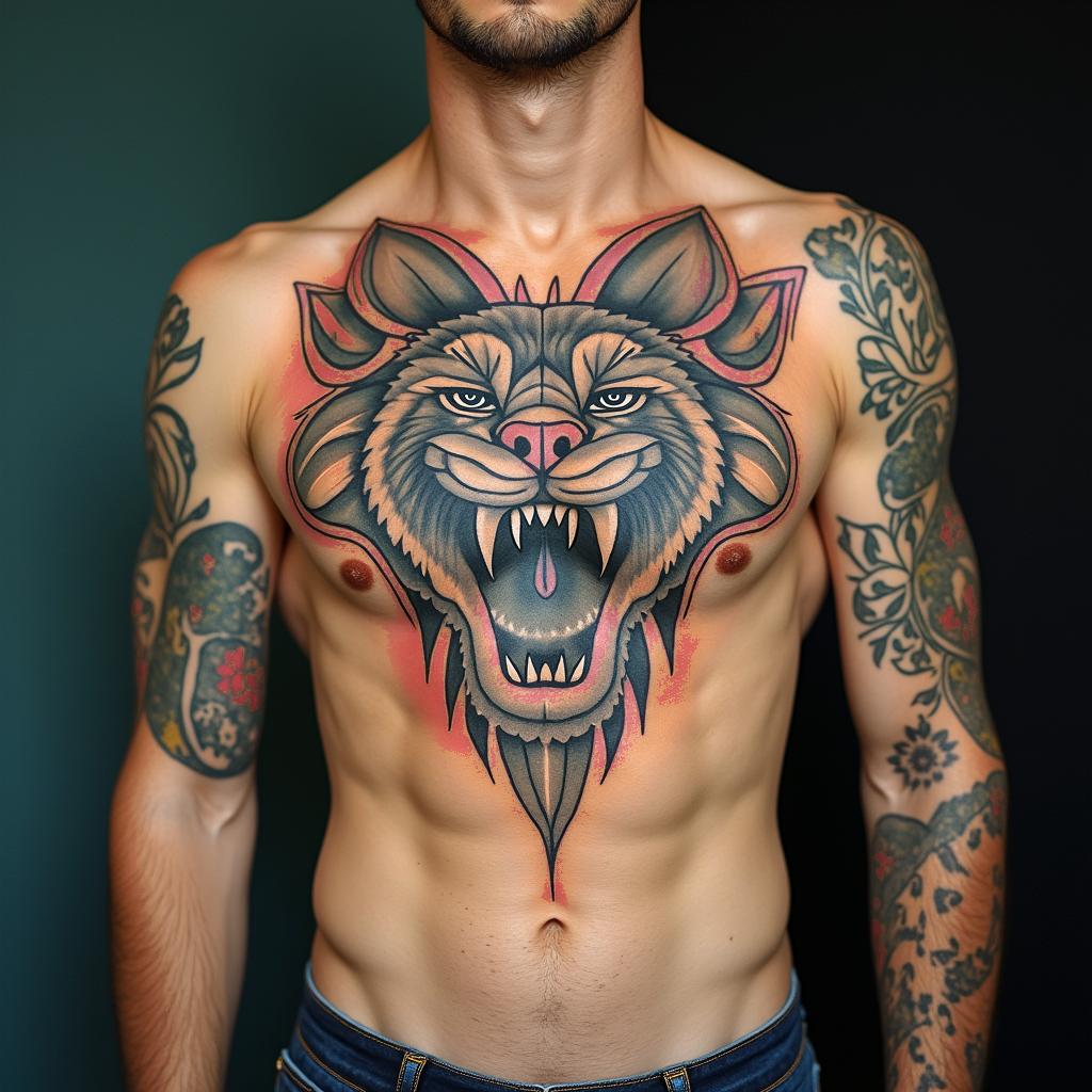 Eric Colbung, 19/06/1990, Gemini, Perth Australiain new school tattoo, pop culture, modern, detailed tattoo, illustrative - Variation 4