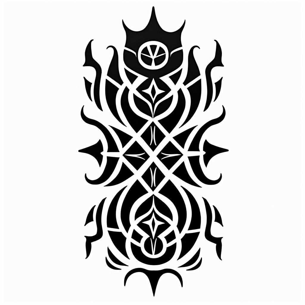 The name ieshia in native languagein tribal tattoo style, featuring bold and black geometric shapes, curved lines, intertwine and flow seamlessly, creating a powerful and symbolic design, polynesian and maori styles - Variation 4