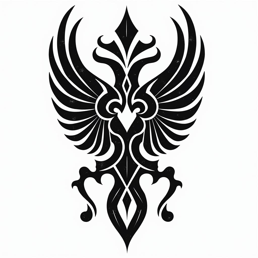 Pilot world travel excitingin tribal tattoo style, featuring bold and black geometric shapes, curved lines, intertwine and flow seamlessly, creating a powerful and symbolic design, polynesian and maori styles - Variation 4