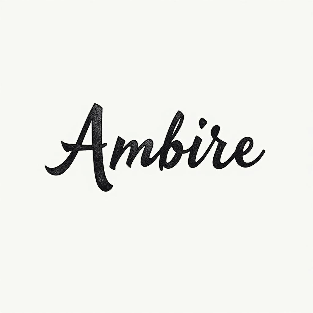 Amberminimalist text-based tattoo, Monospace font ultra-realistic, perfectly placed, high-quality font design, photo-realistic shading, 8k, high quality, finely detailed typograph - Variation 3