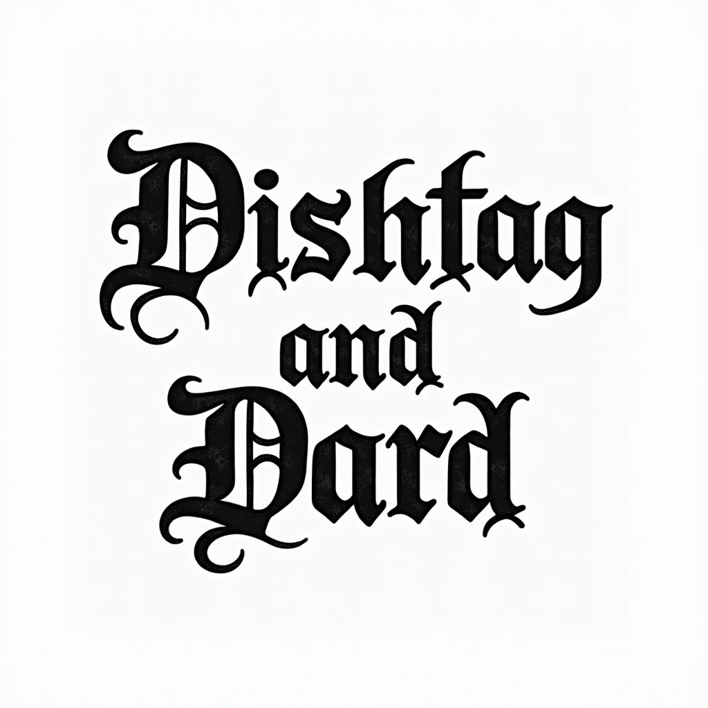 Ambertext-based tattoo, gothic font ultra-realistic, perfectly placed, high-quality font design, photo-realistic shading, 8k, high quality, finely detailed typography - Variation 3