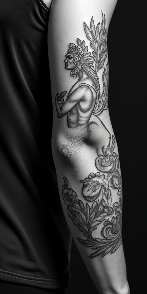 greek mythologyhigly detailed tattoo - Variation 21