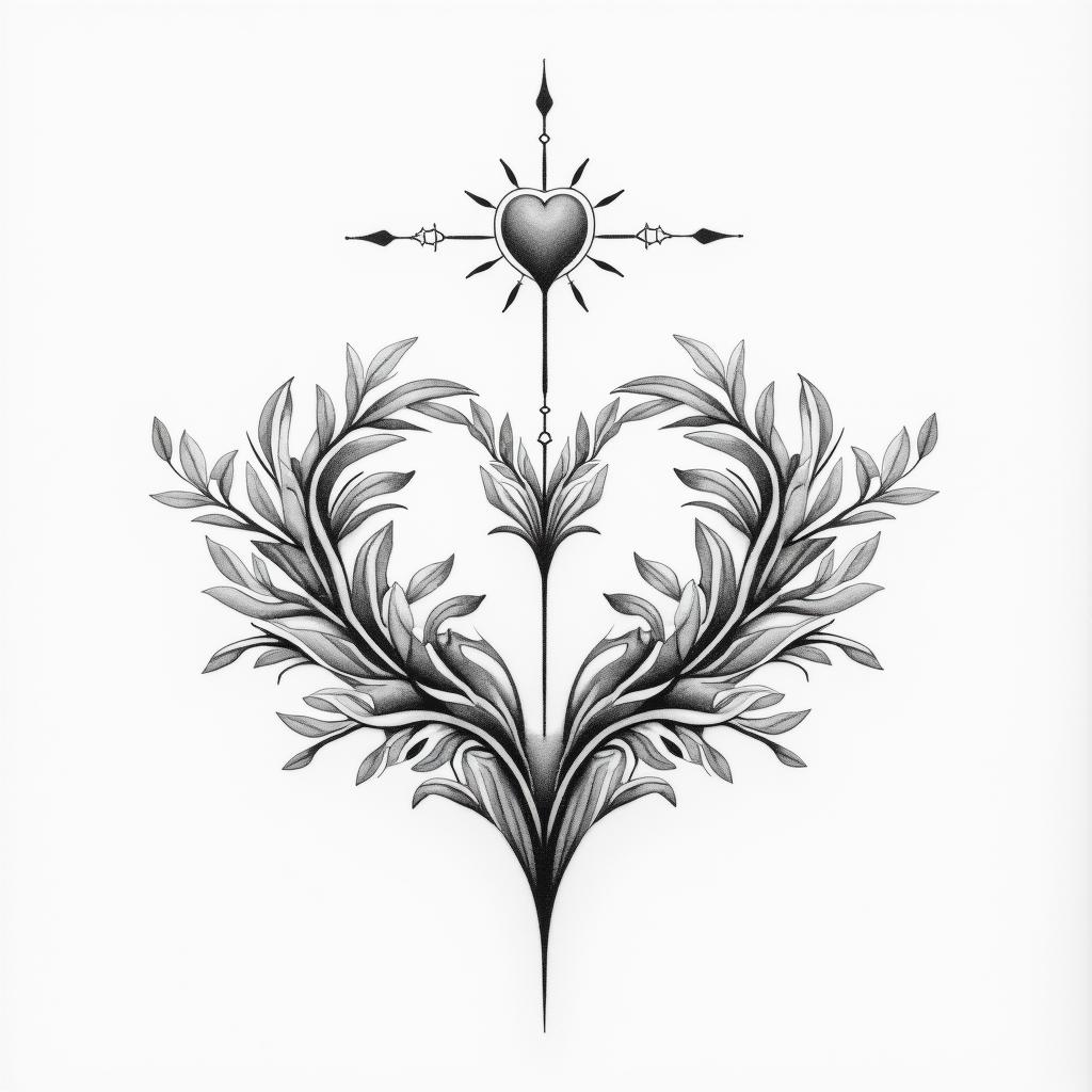 Waage 11.10.1991in Modest style tattoo, featuring soft, delicate line work with simple and meaningful symbols, gentle waves, a heart, evoking a sense of serenity and grace, - Variation 4