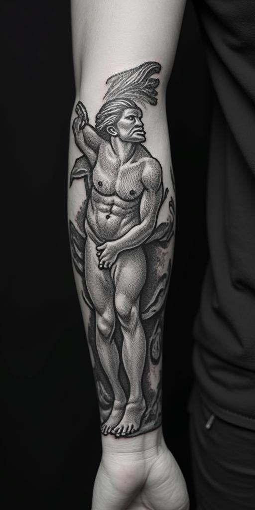 greek mythologyhigly detailed tattoo - Variation 13